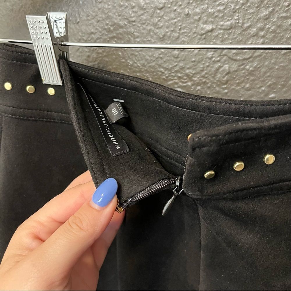 White House Black Market Faux Suede Studded Pencil Skirt - Picture 9 of 16